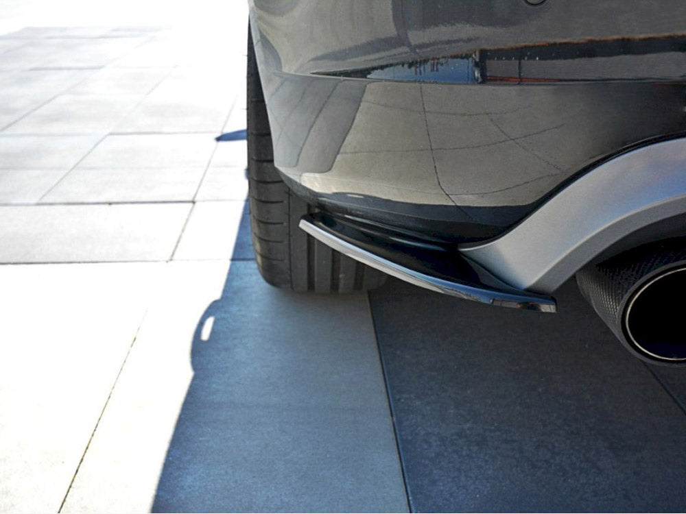 Rear Side Splitters compatible with Volvo V60 Polestar Facelift - Carbon Look