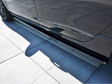 Side Skirts Diffusers compatible with Volvo V60 Polestar Facelift - Carbon Look