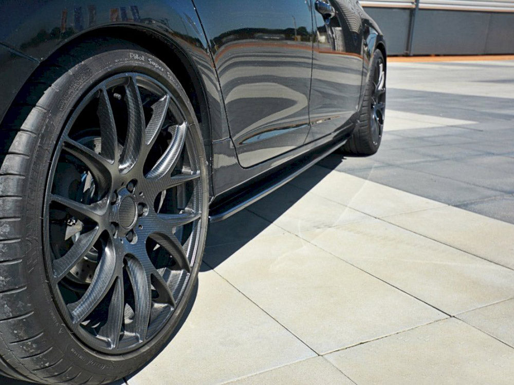 Side Skirts Diffusers compatible with Volvo V60 Polestar Facelift - Carbon Look