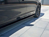 Side Skirts Diffusers compatible with Volvo V60 Polestar Facelift - Carbon Look
