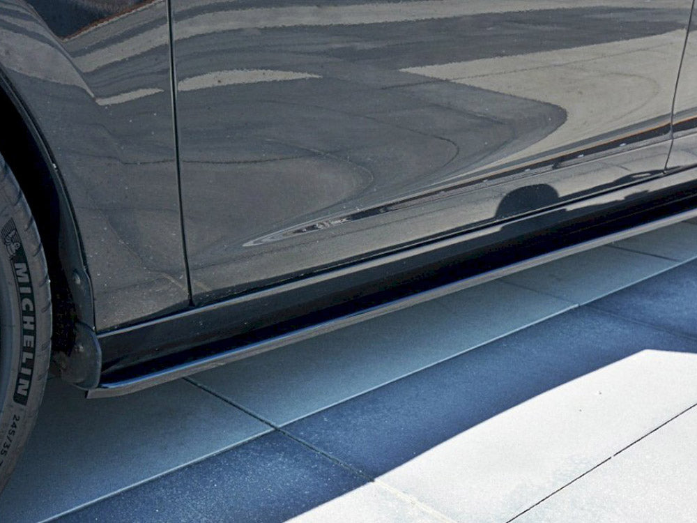 Side Skirts Diffusers compatible with Volvo V60 Polestar Facelift - Carbon Look
