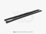 Side Skirts Diffusers compatible with Alfa Romeo 156 Facelift (2003-2006) - Textured