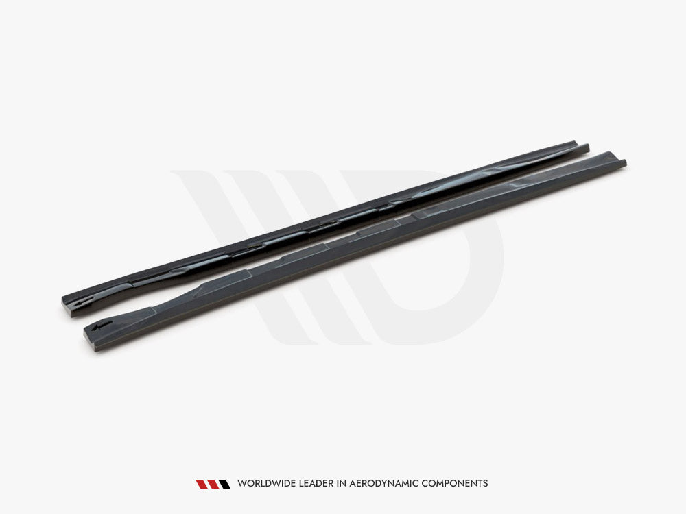 Side Skirts Diffusers compatible with Alfa Romeo 156 Facelift (2003-2006) - Carbon Look