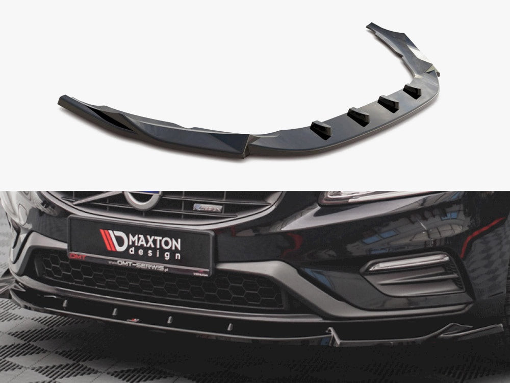 Front Splitter V1 compatible with Volvo S60 R-Design Mk2 (2014-2018)