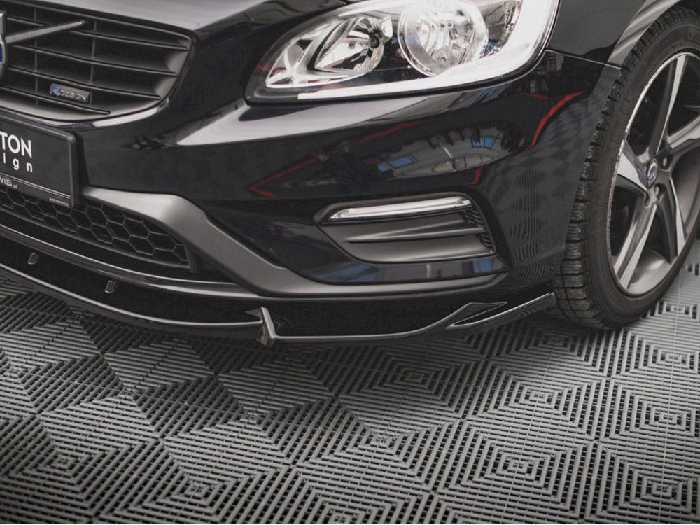 Front Splitter V1 compatible with Volvo S60 R-Design Mk2 (2014-2018)