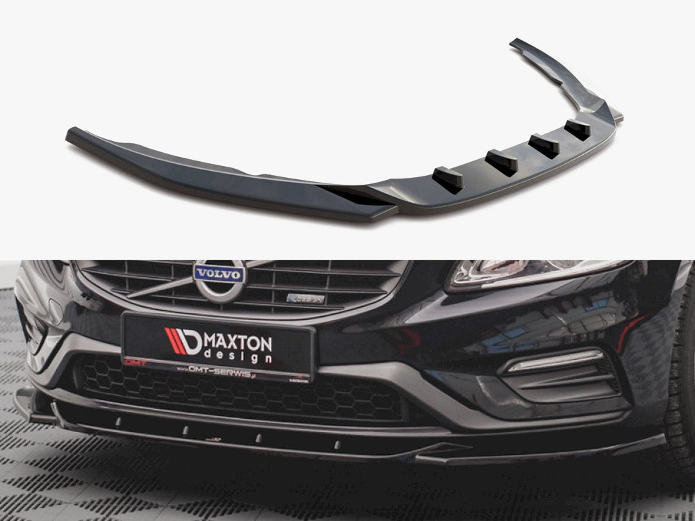 Front Splitter V2 compatible with Volvo S60 R-Design Mk2 (2014-2018)