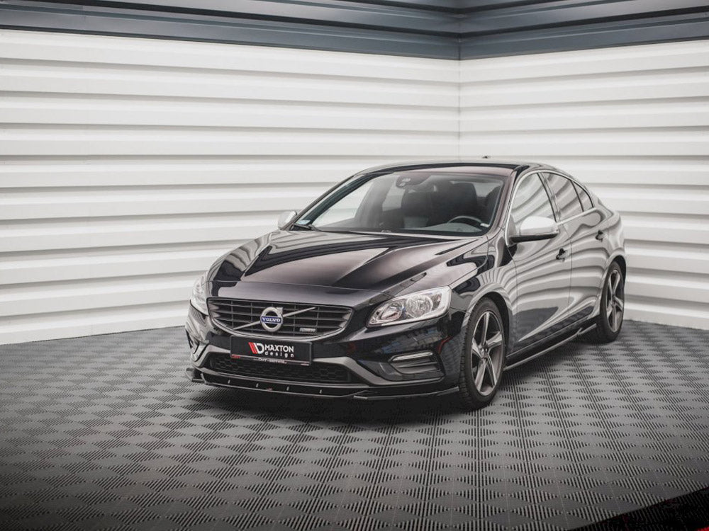 Front Splitter V2 compatible with Volvo S60 R-Design Mk2 (2014-2018)