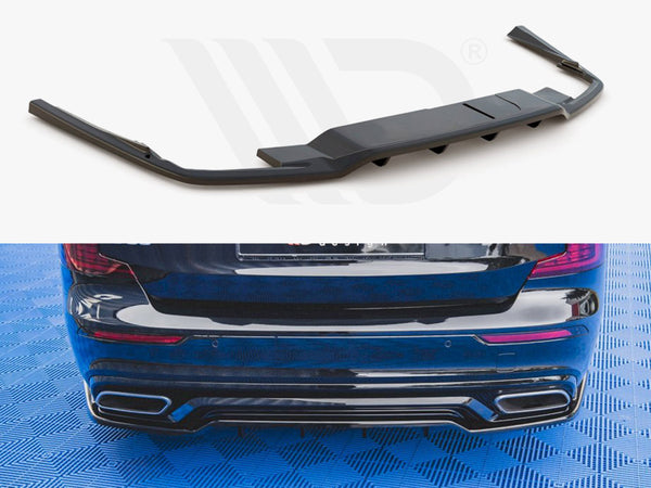 MAXTON DESIGN Central Rear Splitter (W/ Vertical Bars) Volvo S60/V60 R-design MK3 (2018-)