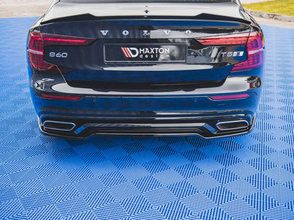 MAXTON DESIGN Central Rear Splitter (W/ Vertical Bars) Volvo S60/V60 R-design MK3 (2018-)