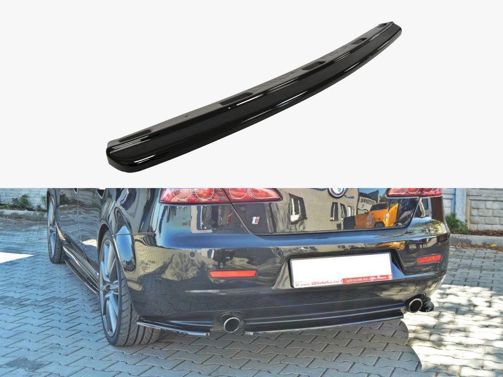 Central Rear Splitter compatible with Alfa Romeo 159 - Carbon Look