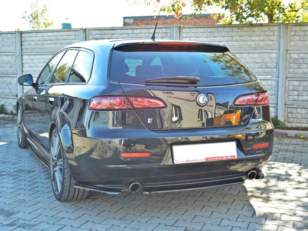 Central Rear Splitter compatible with Alfa Romeo 159 - Carbon Look