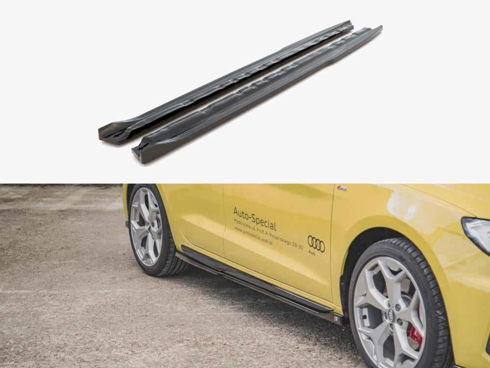 Side Skirts Splitters compatible with Audi A1 S Line GB (2018-)