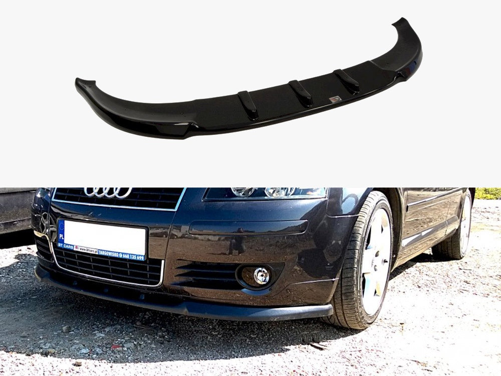 Front Splitter compatible with Audi A3 8P (Preface Model) 2003-2005 - Carbon Look