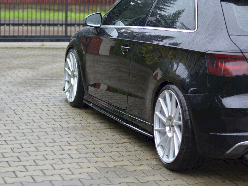 Side Skirts Diffusers compatible with Audi S3 / A3 S Line 8V / 8V FL Hatchback