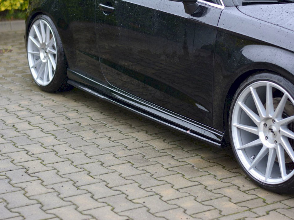 Side Skirts Diffusers compatible with Audi S3 / A3 S Line 8V / 8V FL Hatchback