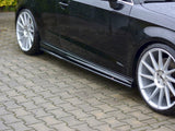 Side Skirts Diffusers compatible with Audi S3 / A3 S Line 8V / 8V FL Hatchback