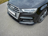 Front Splitter V.1 compatible with Audi S3 / A3 S Line Hatchback / Sportback 8V Facelift