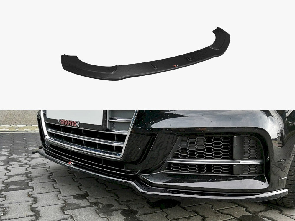 Front Splitter V.2 compatible with Audi S3 / A3 S Line 8V FL Sedan