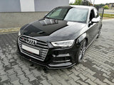 Front Splitter V.2 compatible with Audi S3 / A3 S Line 8V FL Sedan