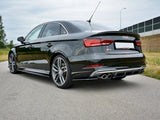 Rear Side Splitters compatible with Audi S3 / A3 S Line 8V FL Sedan
