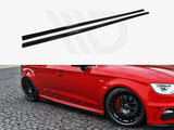 Side Skirts Diffusers Audi S3 / A3 S-line 8V / 8V FL Sportback