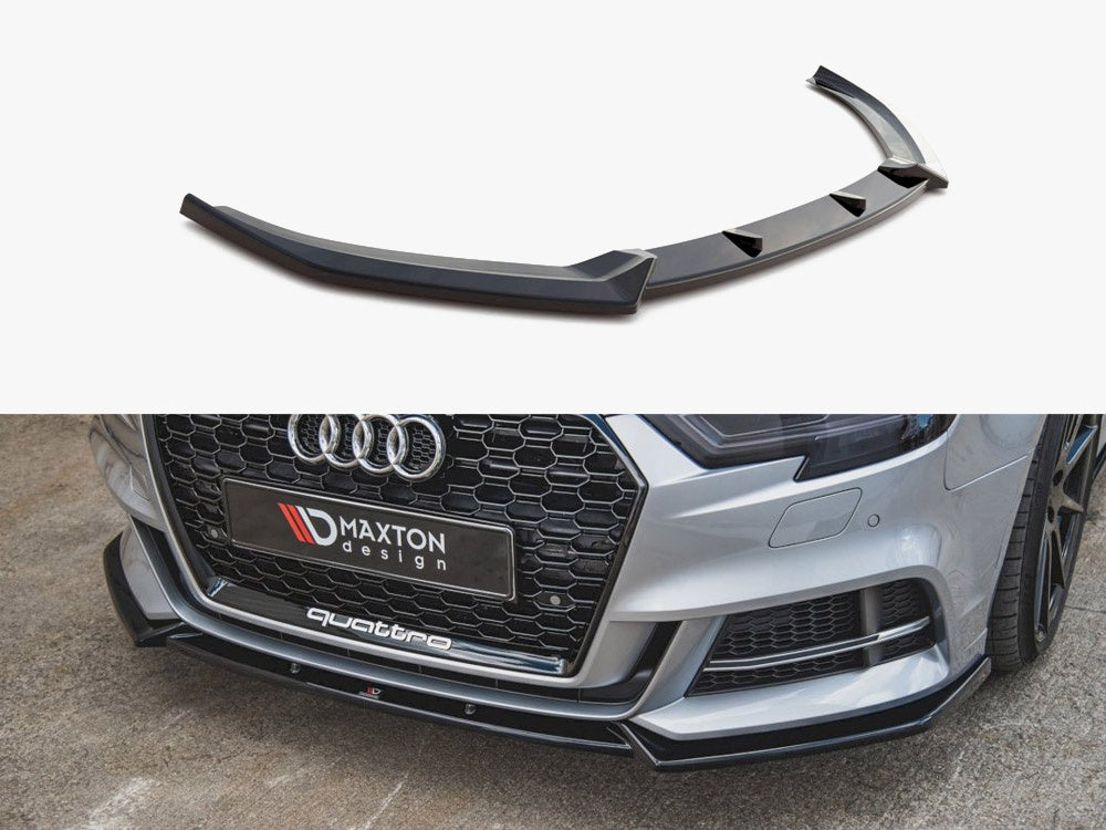 Front Splitter V.3 compatible with Audi S3 / A3 S Line 8V Facelift Sedan (2016-2020)