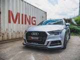 Front Splitter V.3 compatible with Audi S3 / A3 S Line 8V Facelift Sedan (2016-2020)