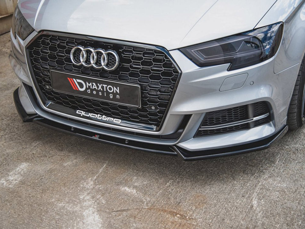 Front Splitter V.3 compatible with Audi S3 / A3 S Line 8V Facelift Sedan (2016-2020)