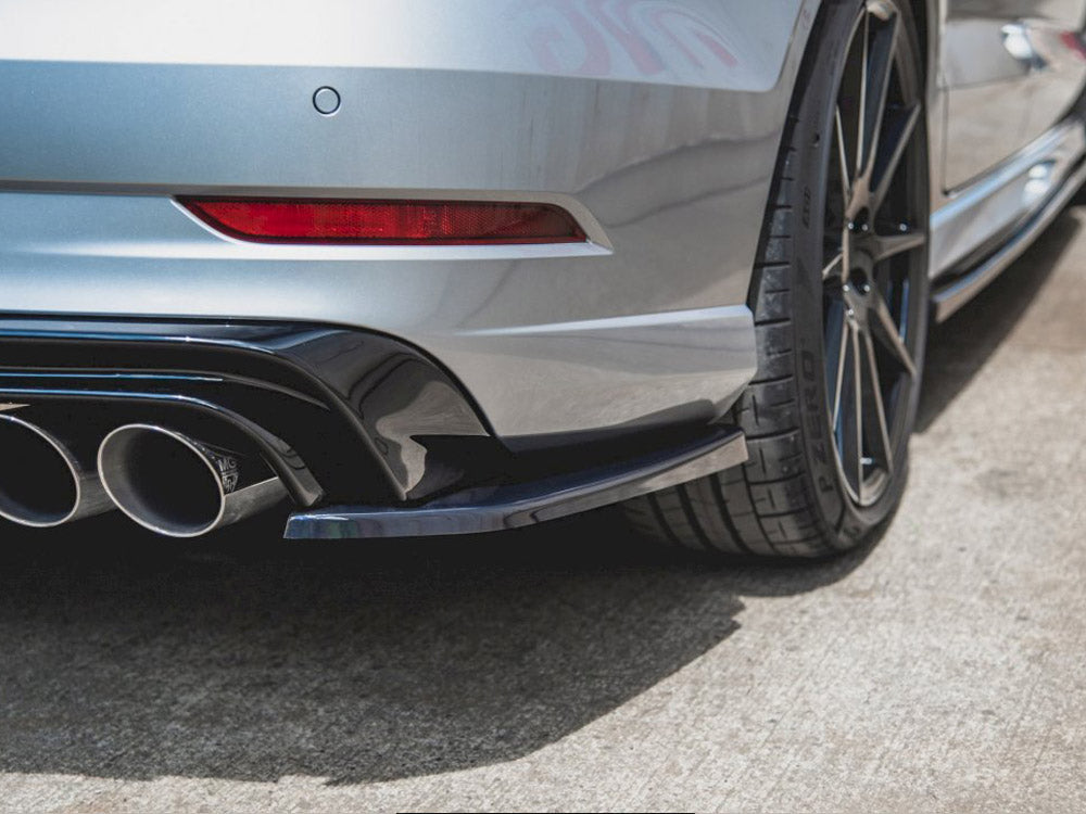 Rear Side Splitters V.2 compatible with Audi S3 Sedan 8V Facelift (2016-2020)