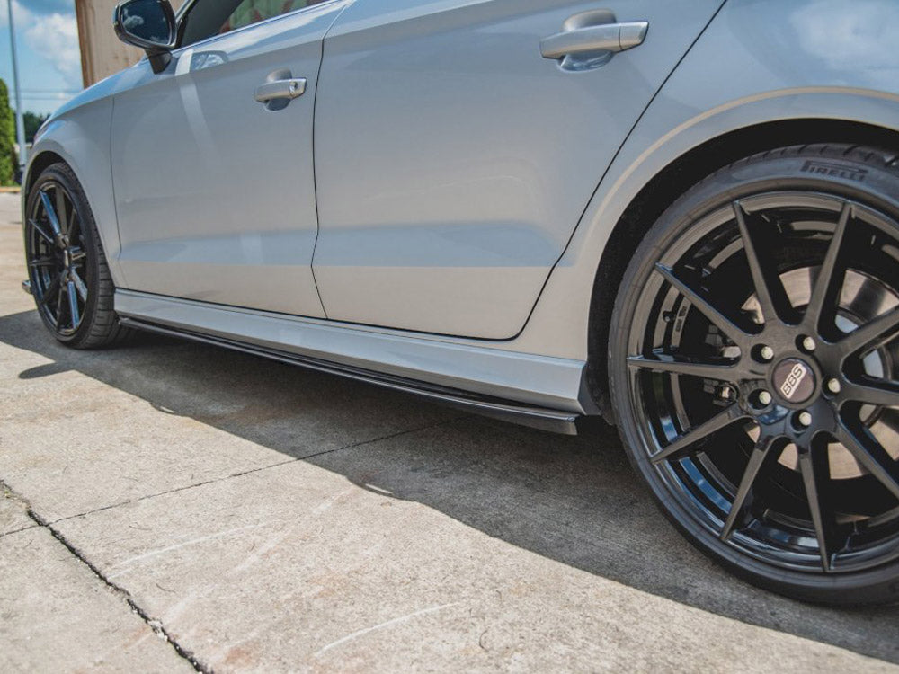 Side Skirts Diffusers V.2 Audi S3 Sedan 8V Facelift (2016-2020)
