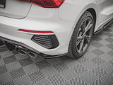 Rear Side Splitters V.2 compatible with Audi S3 / A3 S Line Sportback 8Y