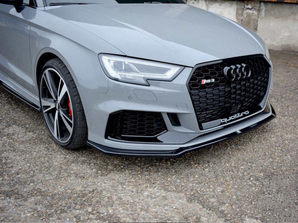 Front Splitter V.2 compatible with Audi RS 3 8V Facelift Sedan (2017-2020)