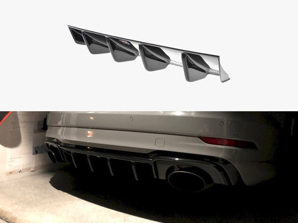 Rear Diffuser compatible with Audi RS 3 8V Facelift Sedan (2017-2020)