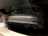 Rear Diffuser compatible with Audi RS 3 8V Facelift Sedan (2017-2020)