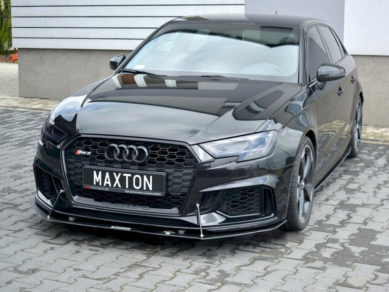 MAXTON DESIGN Front Racing Splitter V.1 Audi RS3 8V Facelift Sportback (2017-20)