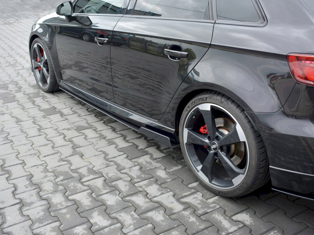 Racing Side Skirts Diffusers V.2 compatible with Audi RS 3 8V Facelift Sportback (2017-20)