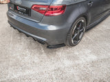 Rear Side Diffusers V1 compatible with Audi RS 3 8V Sportback (2015-2016) - Carbon Look