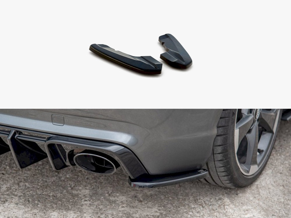 Rear Side Diffusers V2 compatible with Audi RS 3 8V Sportback (2015-2016) - Carbon Look