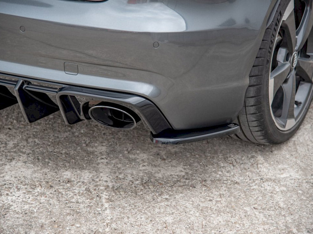Rear Side Diffusers V2 compatible with Audi RS 3 8V Sportback (2015-2016) - Carbon Look