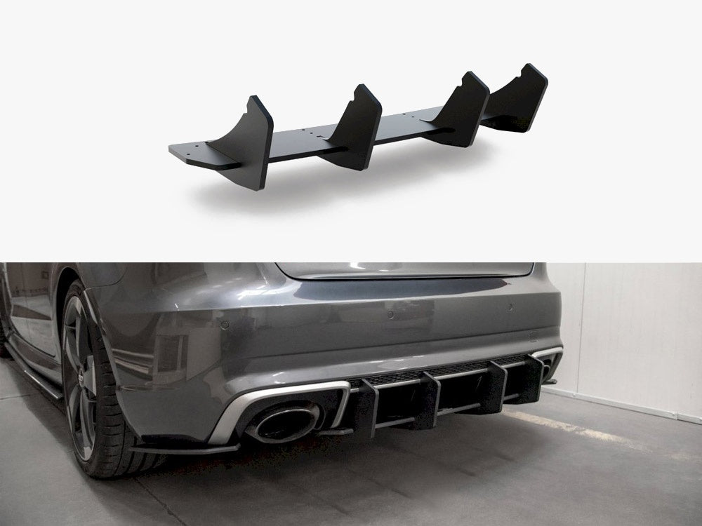 Street PRO Rear Diffuser V.2 compatible with Audi RS 3 8V Sportback - Red