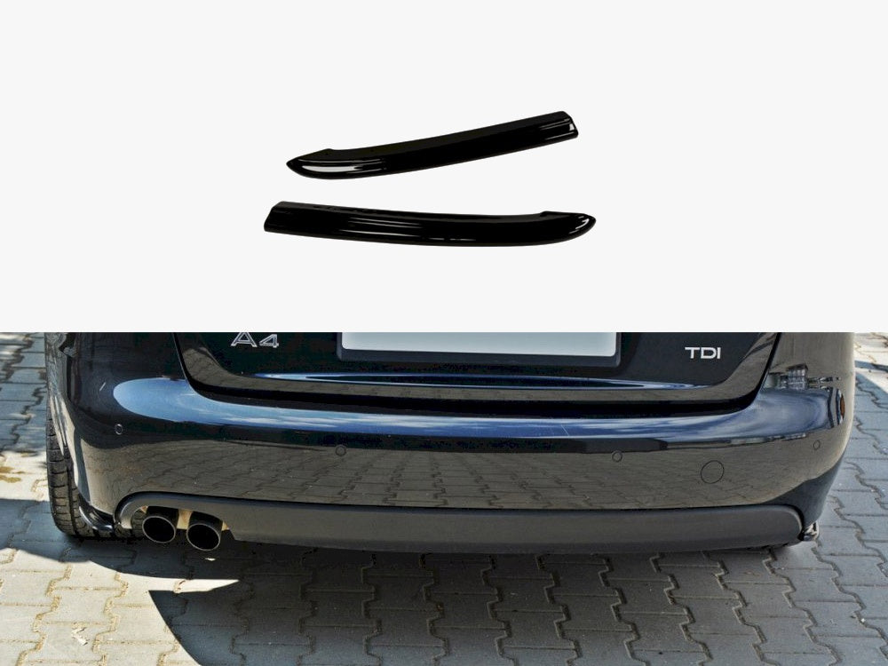 Rear Side Splitters compatible with Audi A4 B8 - Carbon Look