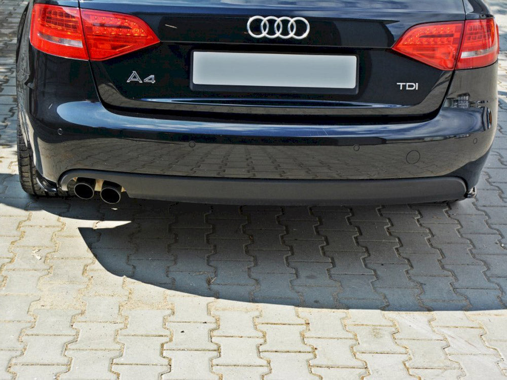 Rear Side Splitters compatible with Audi A4 B8 - Carbon Look