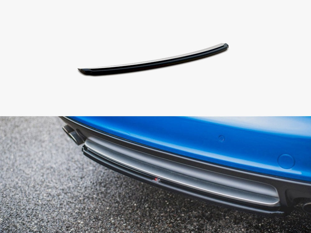 Central Rear Splitter compatible with Audi S4/ A4 S Line B8 Sedan (2008-2011) - Carbon Look