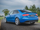 Central Rear Splitter compatible with Audi S4/ A4 S Line B8 Sedan (2008-2011) - Carbon Look