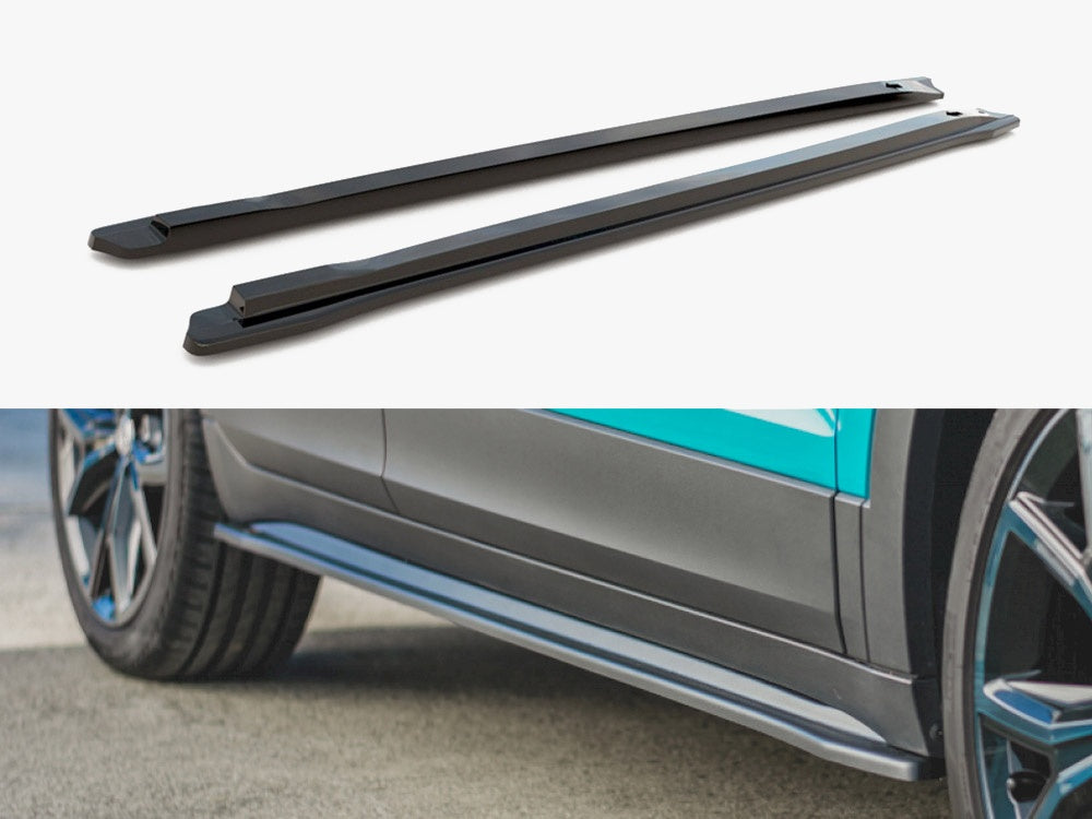 Side Skirts Diffusers compatible with VW T-Cross (2018-) - Carbon Look