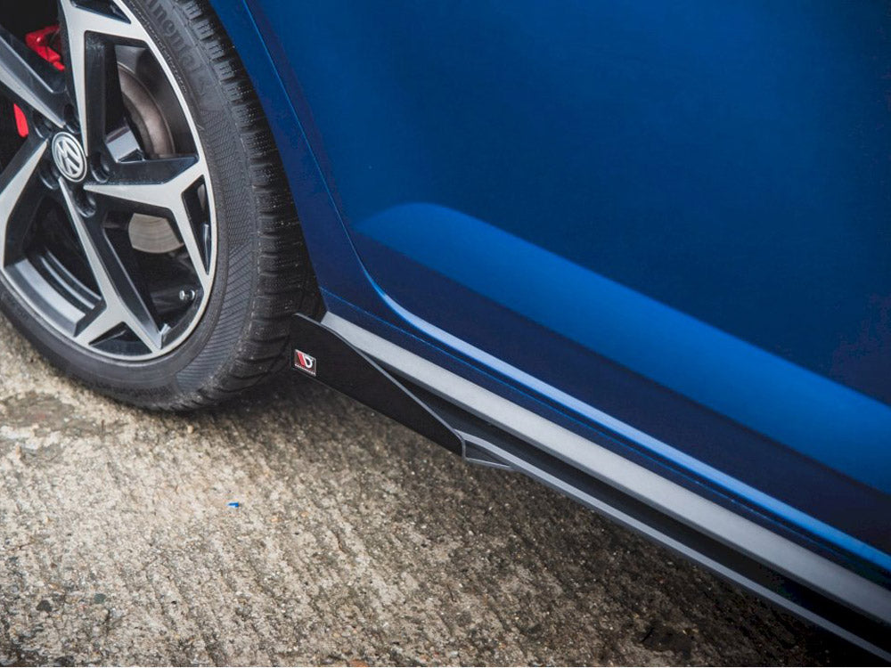 Street PRO Side Skirts Diffusers + Flaps compatible with VW Polo GTI Mk6