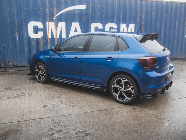 Maxton Racing Side Skirts Diffusers (+flaps) VW Polo GTI MK6 (2017-2021)