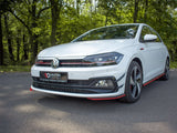 Front Splitter V.5 compatible with VW Polo Mk6 GTI - Carbon Look