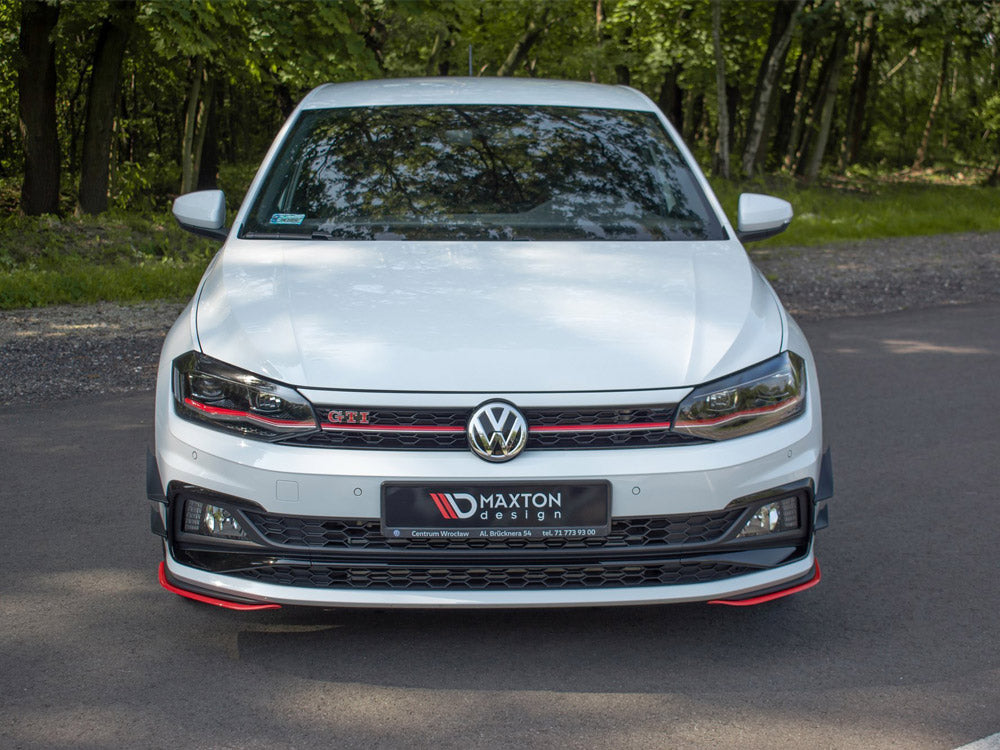 Front Splitter V.5 compatible with VW Polo Mk6 GTI - Carbon Look