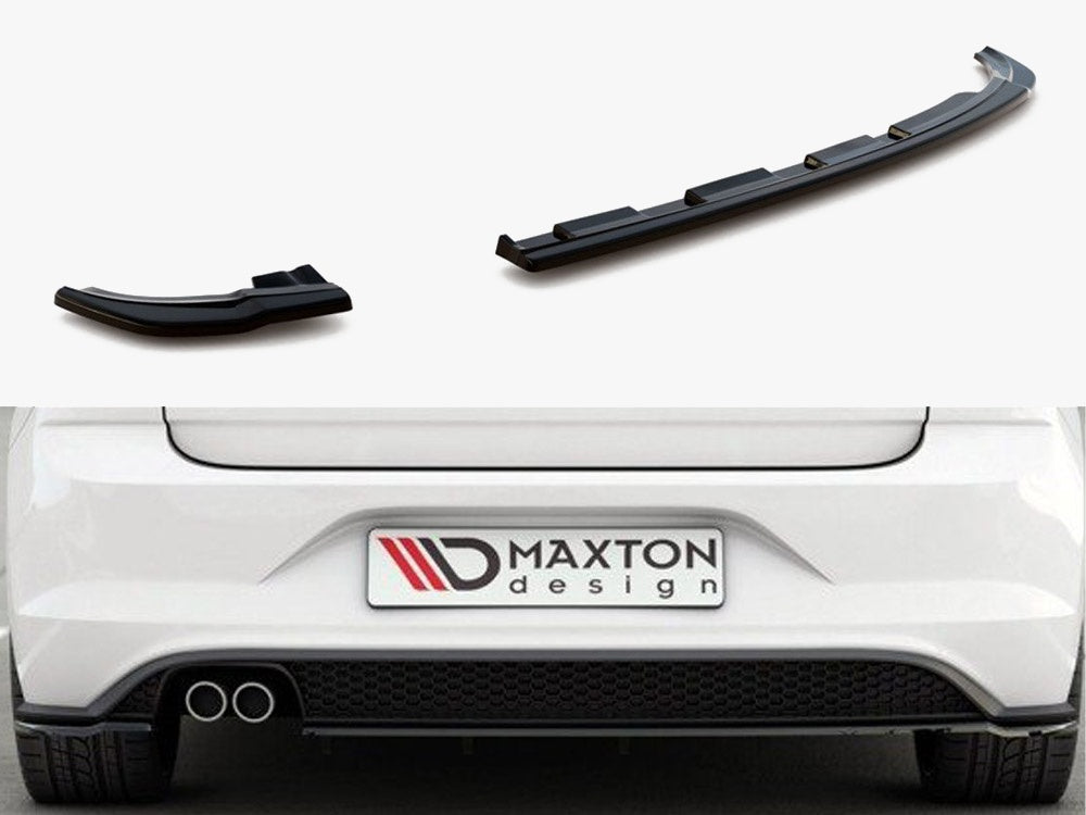 Rear Side Splitters V.2 compatible with Volkswagen Polo GTI / R-Line Mk6 - Carbon Look